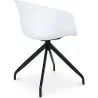 Silla de Oficina con Reposabrazos Tapizada - Silla de Escritorio - Blanco y Negro - Jodie  image 7