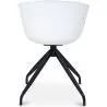 Silla de Oficina con Reposabrazos Tapizada - Silla de Escritorio - Blanco y Negro - Jodie  image 7