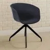 Silla de Oficina con Reposabrazos - Silla de Escritorio de Diseño Negro - Jodie  image 7