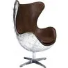 Sillón con Reposabrazos - Estilo Aviador - Cuero y Metal - Cocoon  image 7