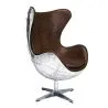 Sillón con Reposabrazos - Estilo Aviador - Cuero y Metal - Cocoon  image 7