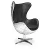 Sillón de Diseño con Reposabrazos - Diseño Huevo - Cuero y Metal - Cocoon  image 7