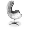Sillón de Diseño con Reposabrazos - Diseño Huevo - Cuero y Metal - Cocoon  image 7
