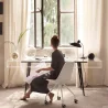 Silla de Oficina con Ruedas - Silla de Escritorio Blanca - Canva image 7
