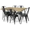 Pack Mesa de Comedor - Diseño Industrial 150cm + Pack de 6 Sillas de Comedor - Diseño Industrial - Hairpin Stylix image 7