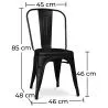 Pack Mesa de Comedor - Diseño Industrial 150cm + Pack de 6 Sillas de Comedor - Diseño Industrial - Hairpin Stylix image 7