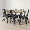 Pack Mesa de Comedor - Diseño Industrial 150cm + Pack de 6 Sillas de Comedor - Diseño Industrial - Hairpin Stylix image 7