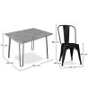 Mesa de Comedor Diseño Industrial 120cm + Pack de 4  Sillas de Comedor - Diseño Industrial - Hairpin Stylix  image 7