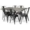 Pack Mesa de Comedor - Diseño Industrial 150cm + Pack de 6 Sillas de Comedor - Diseño Industrial - Hairpin Stylix image 7