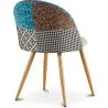 Silla de Comedor - Tapizada en Patchwork - Estilo Escandinavo - Patty image 7