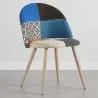 Silla de Comedor - Tapizada en Patchwork - Estilo Escandinavo - Evelyne  image 7