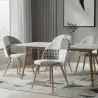 Silla de Comedor - Tapizada en Patchwork  Blanco y Negro - Evelyne image 7