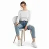 Silla de Comedor - Tapizada en Patchwork  Blanco y Negro - Evelyne image 7