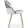 Silla de Comedor - Tapizada en Patchwork  Blanco y Negro - Evelyne image 7