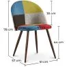 Silla de Comedor - Tapizada en Patchwork - Estilo Escandinavo - Simona image 7