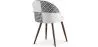 Silla de Comedor - Tapizada en Patchwork Blanco y Negro - Evelyne  image 7
