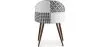 Silla de Comedor - Tapizada en Patchwork Blanco y Negro - Evelyne  image 7