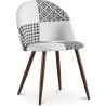 Silla de Comedor - Tapizada en Patchwork Blanco y Negro - Evelyne  image 7