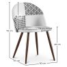 Silla de Comedor - Tapizada en Patchwork Blanco y Negro - Evelyne  image 7
