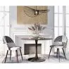 Silla de Comedor - Tapizada en Patchwork Blanco y Negro - Evelyne  image 7