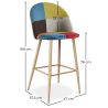 Taburete Tapizado en Patchwork - Estilo Escandinavo - Evelyne  image 7