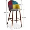 Taburete Tapizado en Patchwork - Estilo Escandinavo - Ray image 7