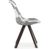 Silla de Comedor - Tapizada en Patchwork - Blanco y Negro - Denisse  image 7