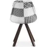Silla de Comedor - Tapizada en Patchwork - Blanco y Negro - Denisse  image 7