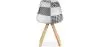 Silla de Comedor - Tapizada en Patchwork Blanco y Negro - Denisse  image 7