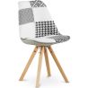 Silla de Comedor - Tapizada en Patchwork Blanco y Negro - Denisse  image 7