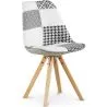 Silla de Comedor - Tapizada en Patchwork Blanco y Negro - Denisse  image 7