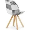 Silla de Comedor - Tapizada en Patchwork Blanco y Negro - Denisse  image 7
