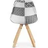 Silla de Comedor - Tapizada en Patchwork Blanco y Negro - Denisse  image 7