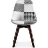Silla de Comedor - Tapizada en Patchwork Blanco y Negro - Nueva Edición - Sam image 7