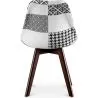Silla de Comedor - Tapizada en Patchwork Blanco y Negro - Nueva Edición - Sam image 7