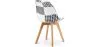 Silla de Comedor - Tapizado en Patchwork Blanco y Negro - Nueva Edición - Sam  image 7