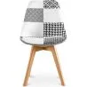 Silla de Comedor - Tapizado en Patchwork Blanco y Negro - Nueva Edición - Sam  image 7