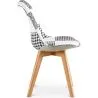 Silla de Comedor - Tapizado en Patchwork Blanco y Negro - Nueva Edición - Sam  image 7