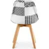 Silla de Comedor - Tapizado en Patchwork Blanco y Negro - Nueva Edición - Sam  image 7