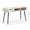 Escritorio de Madera con cajón - Diseño Escandinavo - Beckett image 7
