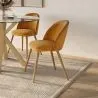 Silla de Comedor - Tapizada en Terciopelo - Estilo Escandinavo - Evelyne image 7