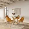 Silla de Comedor - Tapizada en Terciopelo - Estilo Escandinavo - Evelyne image 7