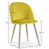 Silla de Comedor - Tapizada en Terciopelo - Estilo Escandinavo - Evelyne image 7