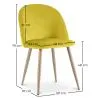 Silla de Comedor - Tapizada en Terciopelo - Estilo Escandinavo - Evelyne image 7
