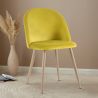 Silla de Comedor - Tapizada en Terciopelo - Estilo Escandinavo - Evelyne image 7