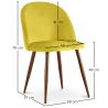 Silla de Comedor - Tapizada en Tercipelo - Diseño Escandinavo - Evelyne image 7
