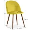 Silla de Comedor - Tapizada en Tercipelo - Diseño Escandinavo - Evelyne image 7