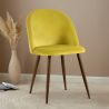 Silla de Comedor - Tapizada en Tercipelo - Diseño Escandinavo - Evelyne image 7