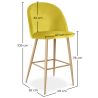 Taburete Tapizado en Terciopelo - Diseño Escandinavo - Evelyne image 7