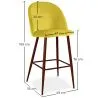 Taburete Tapizado en Terciopelo - Diseño Escandinavo - Evelyne image 7